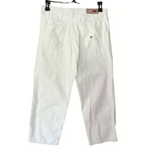 Tommy Hilfiger Jeans 8 Cream Off White High Waisted Cropped Straight Leg Pants